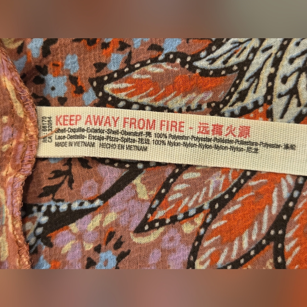 Free People Charlotte Rose Combo Grassland Kimono, Size XS. - Picture 16 of 16